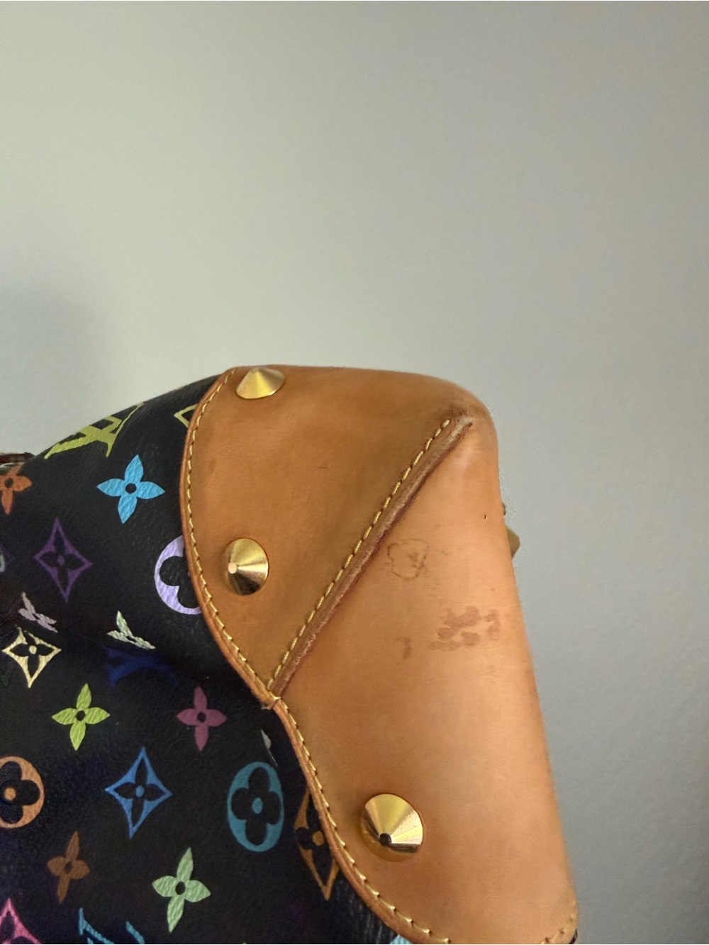 Louis Vuitton Multicolor Monogram Canvas and Brown Leather Shoulder Bag - Picture 5 of 8